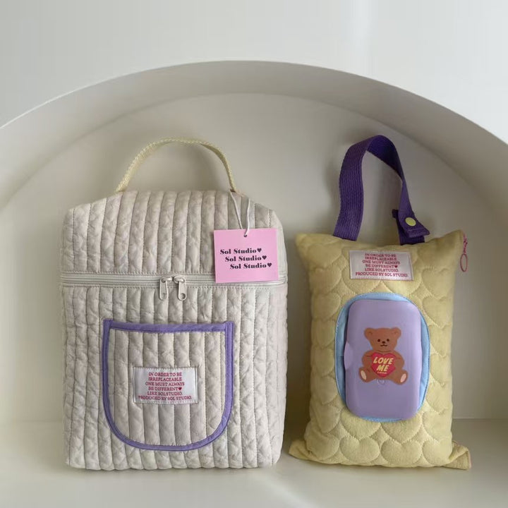 フロントポケットキルティングバッグ