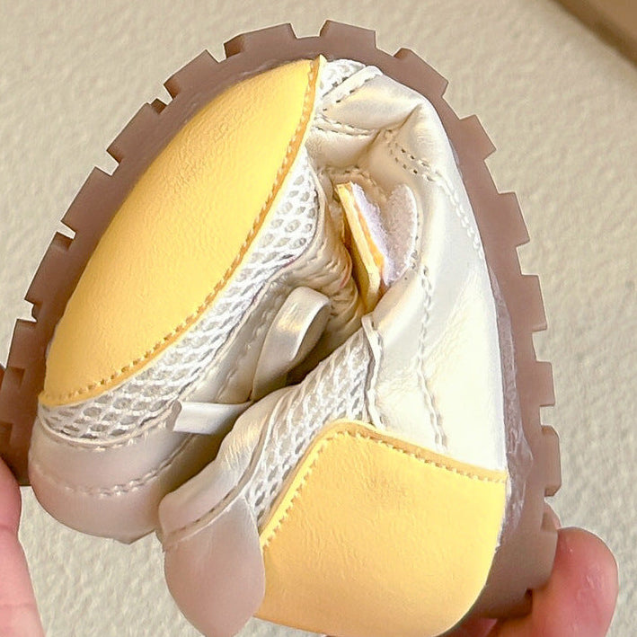 【14.5-22.0】リボンモチーフメッシュサンダル