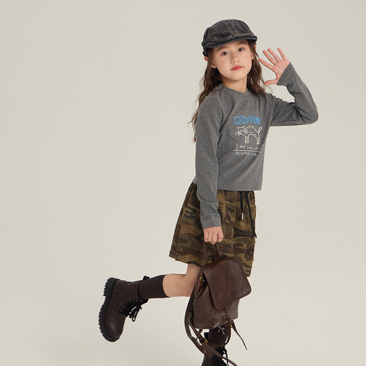 【90-150】迷彩柄カーゴスカート