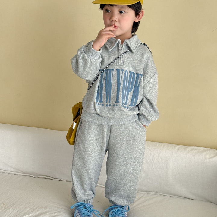【80-150】NEW YORKハーフジップセットアップ