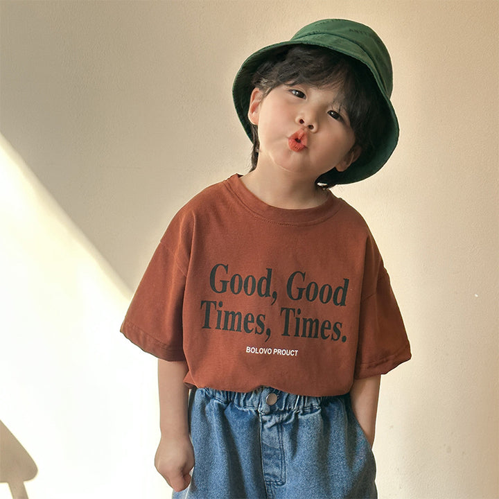 【80-150】ロゴプリントリラックスTシャツ