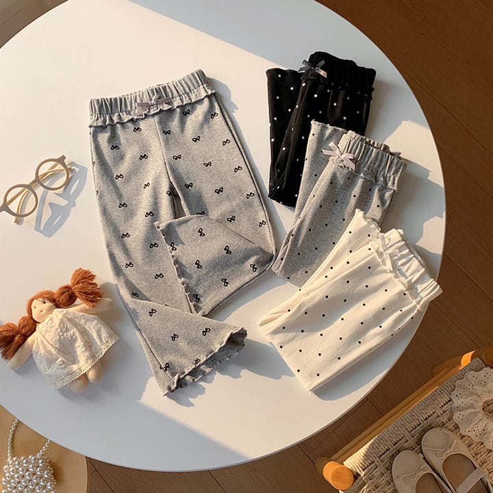 【90-140】パターンプリントフレアパンツ