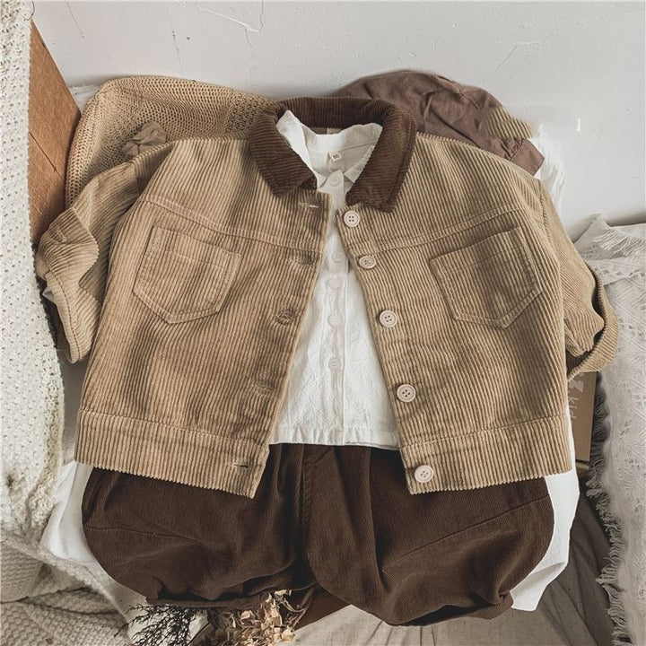 【100-140】バイカラーコーデュロイジャケット