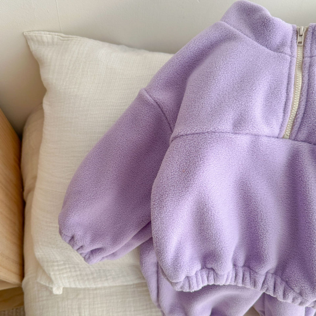 【73-130】ハーフジップカラーセットアップ