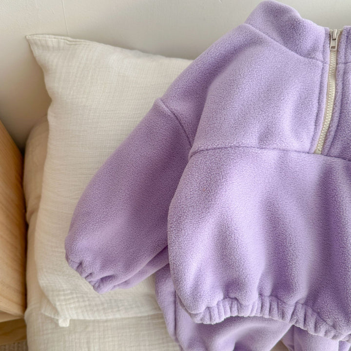 【73-130】ハーフジップカラーセットアップ