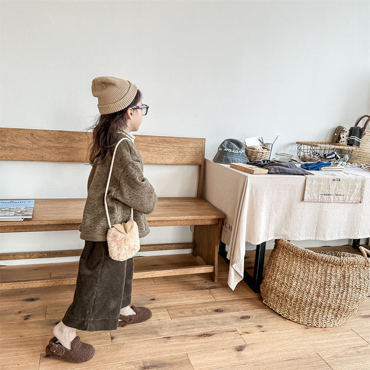 【80-130】コーデュロイワイドパンツ