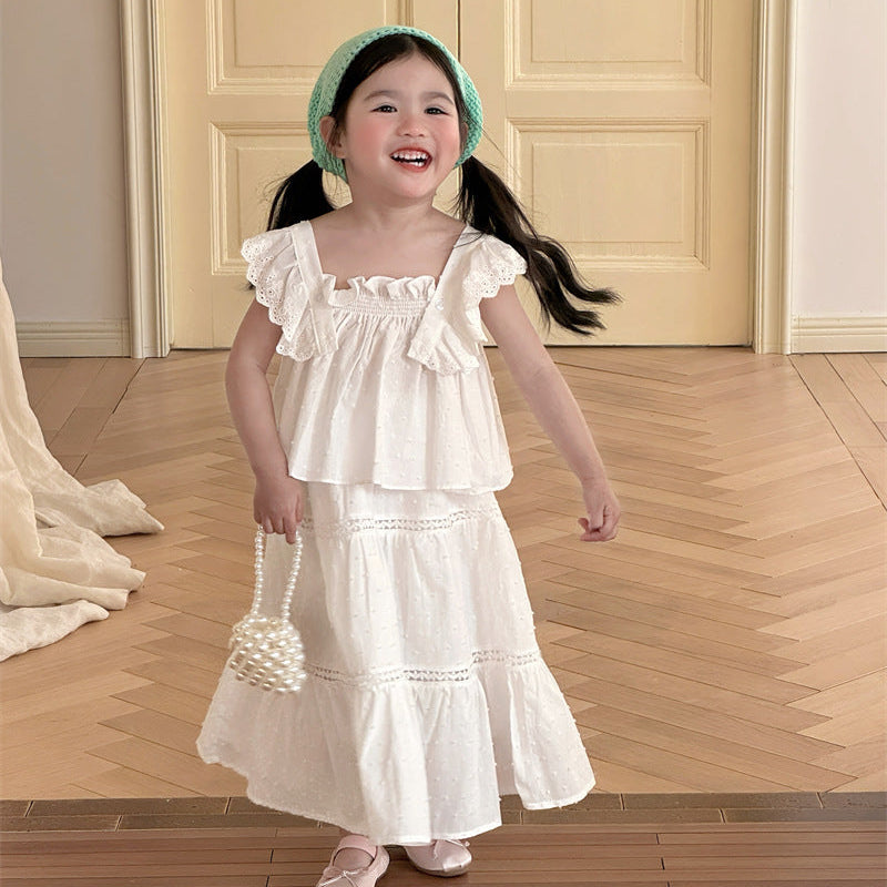 【90-140】スノードットフリルセットアップ