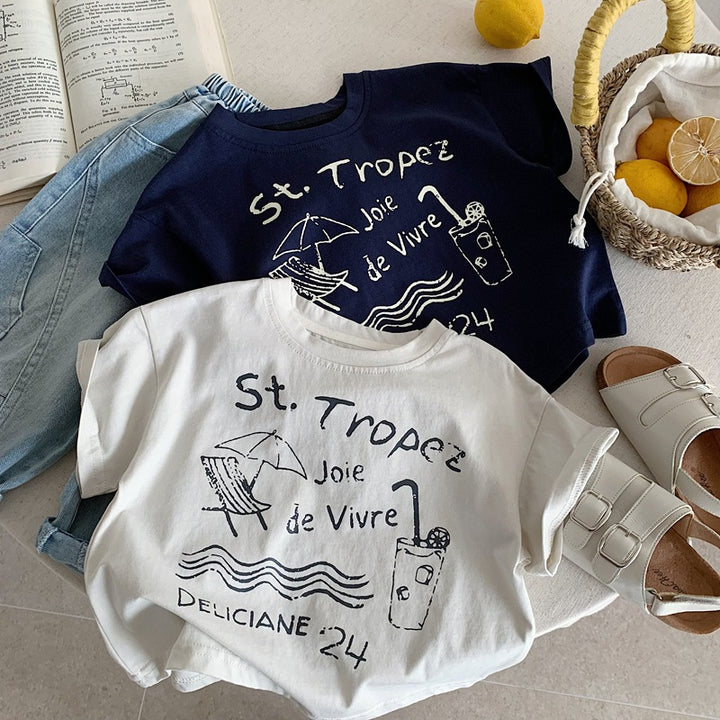 【80-130】マリンデザインTシャツ