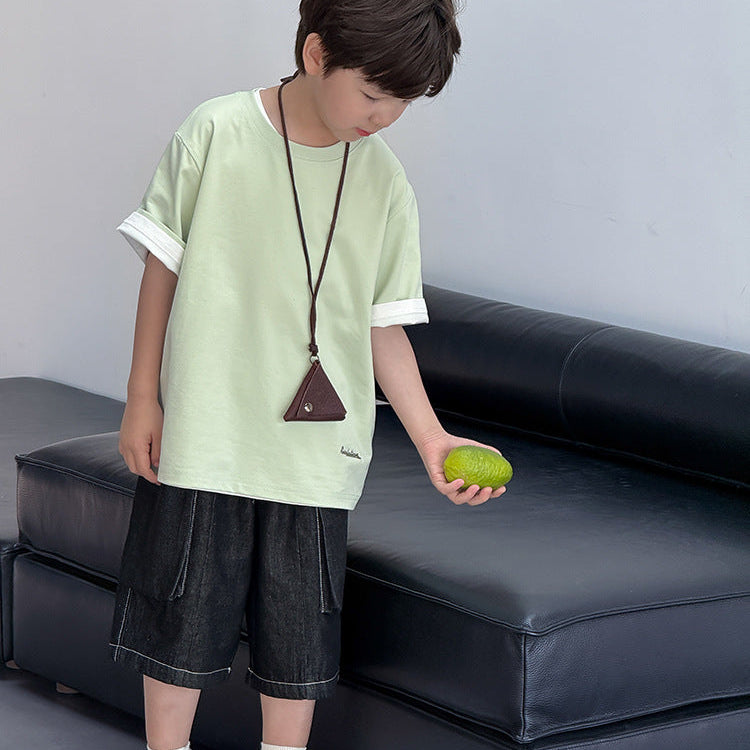 【90-150】バックタグデザインTシャツ