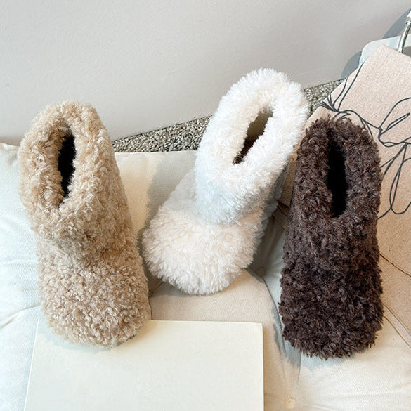 【13.5-20.0】ふわふわショートブーツ