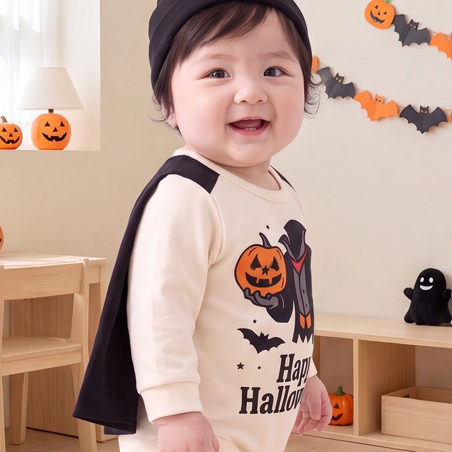 【73-90】ハロウィンプリントロンパース