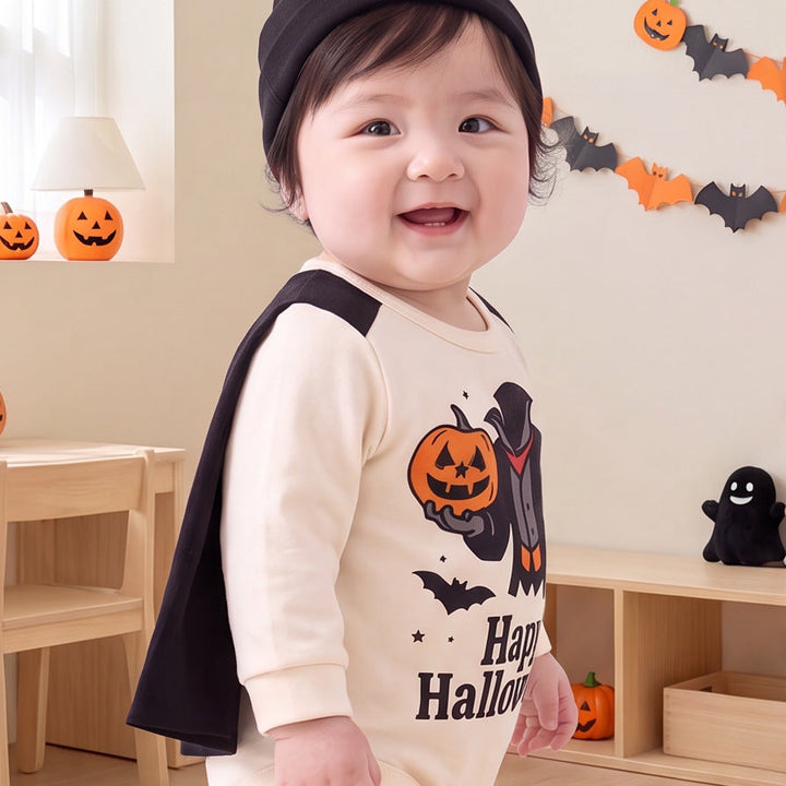 【73-90】ハロウィンプリントロンパース