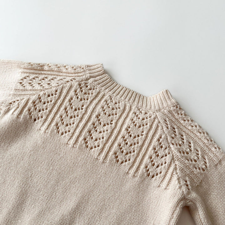 【73-100】かぎ編みポンポンセーター