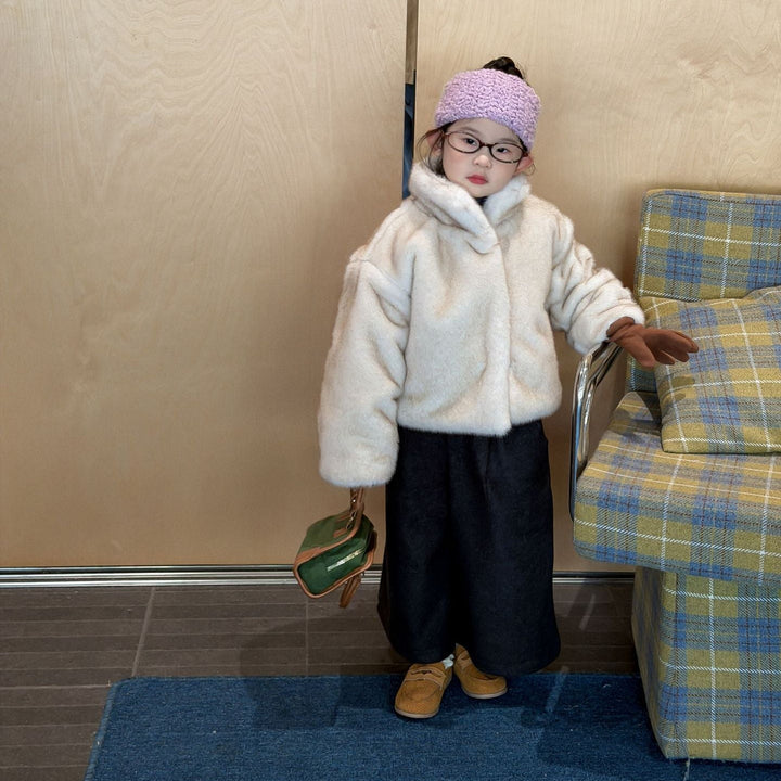 【90-140】スタンドカラーフェイクファージャケット