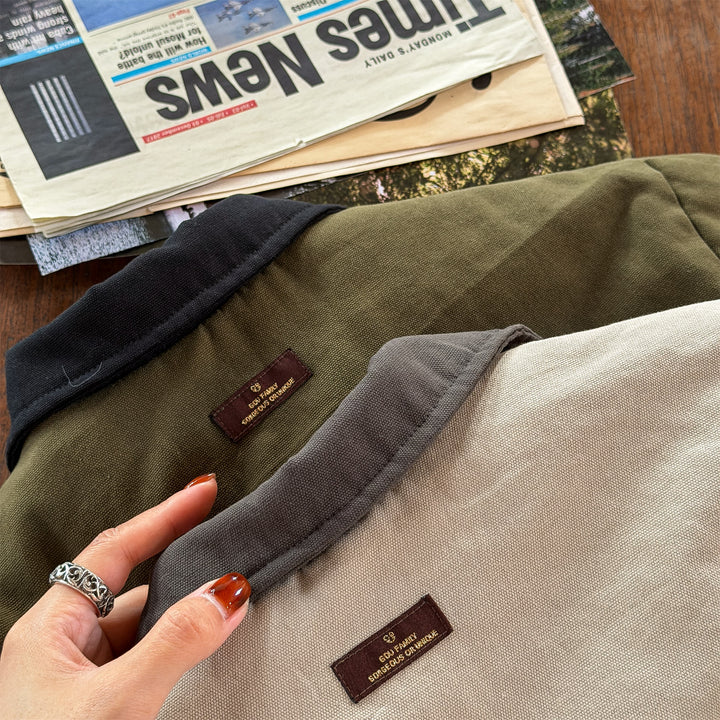 【80-130】バイカラー中綿ジャケット