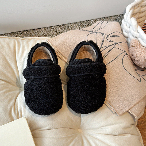 【13.5-21.0】ワンベルトボアシューズ