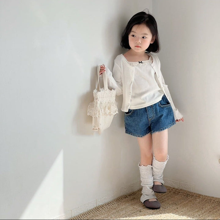 【73-120】リブメロウショートカーディガン