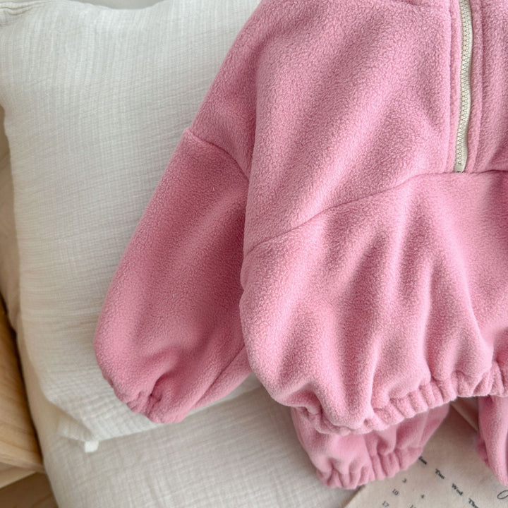 【73-130】ハーフジップカラーセットアップ