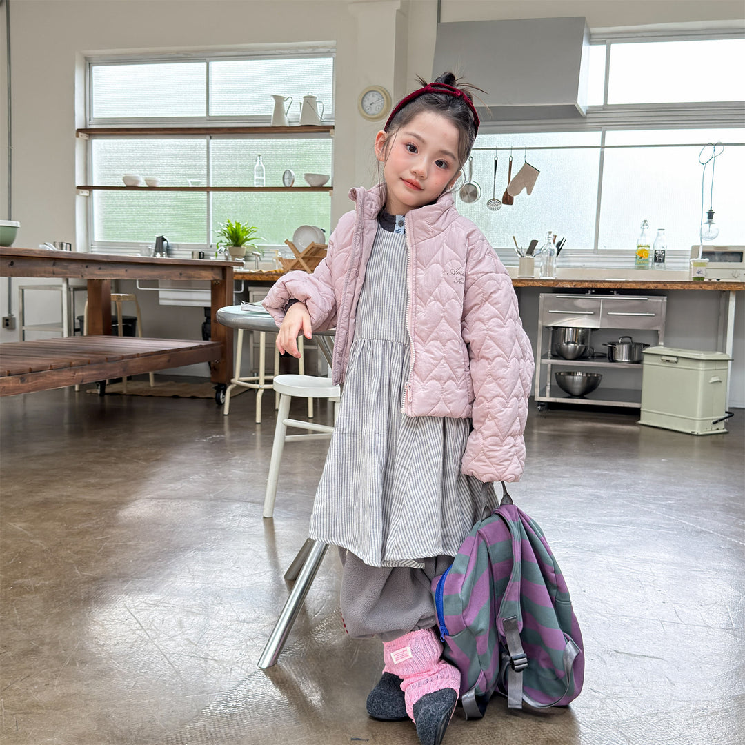 【80-130】ハートデザインキルティングジャケット