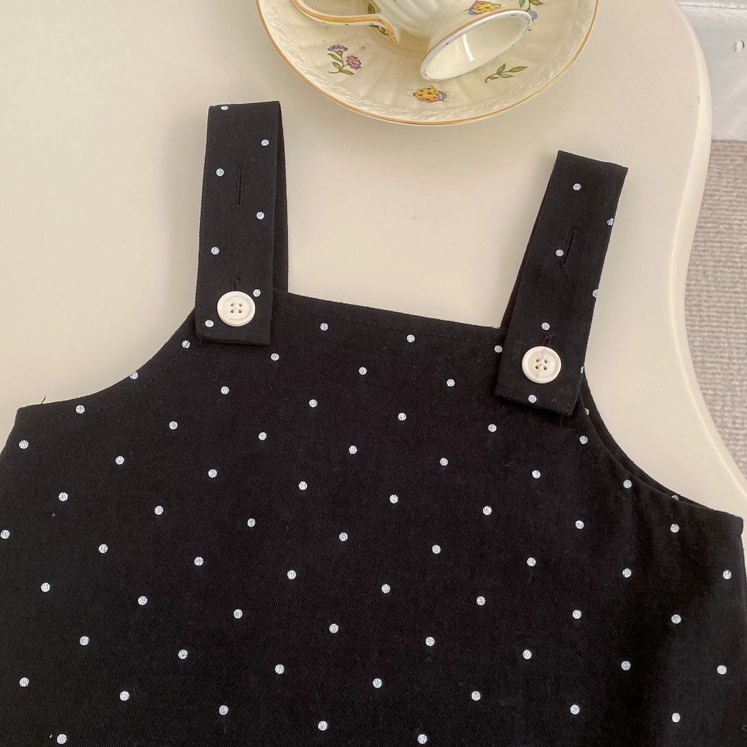 【73-120】ドット柄サロペットスカート