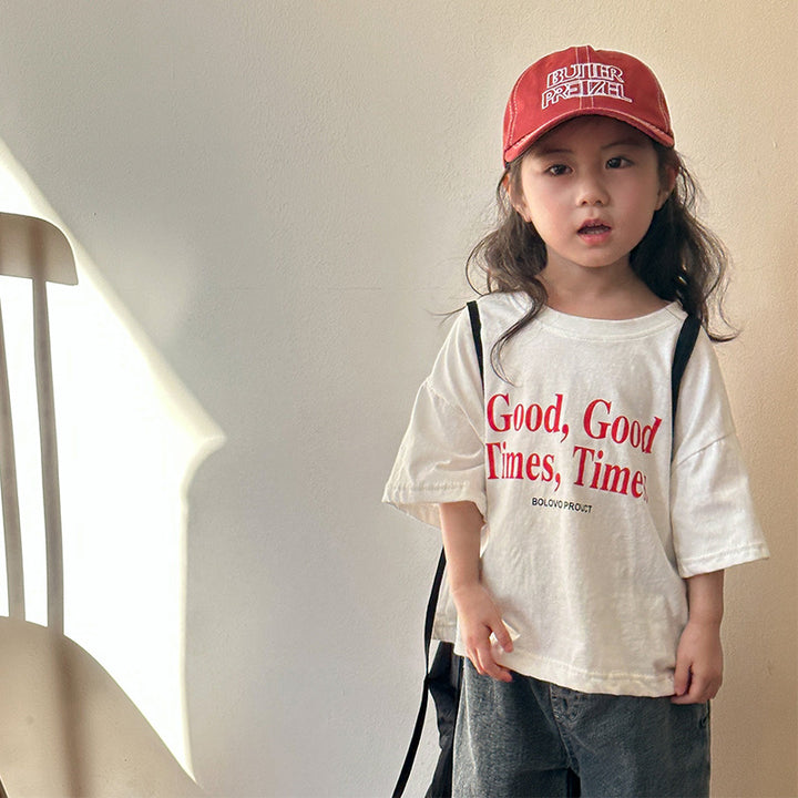 【80-150】ロゴプリントリラックスTシャツ