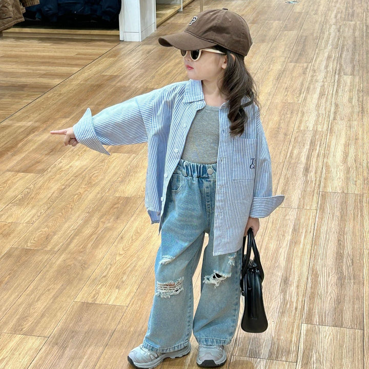 【90-140】ダメージジーンズ