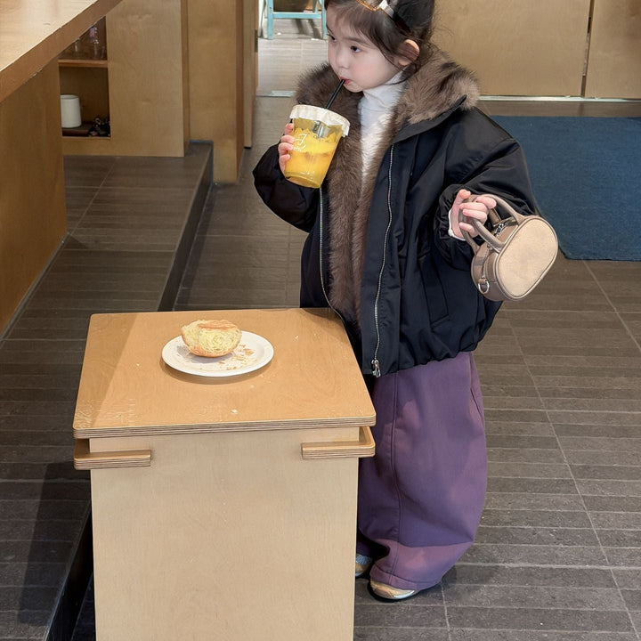 【90-140】あったかワイドパンツ