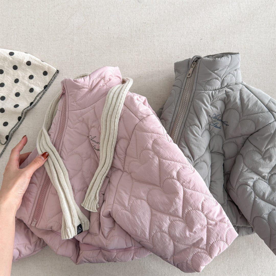【80-130】ハートデザインキルティングジャケット