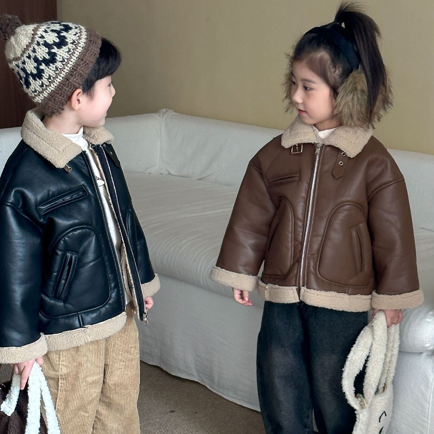 ジャケット・アウター andmary elmo over boa jacket AND MARY / elmo over boa jacket / black