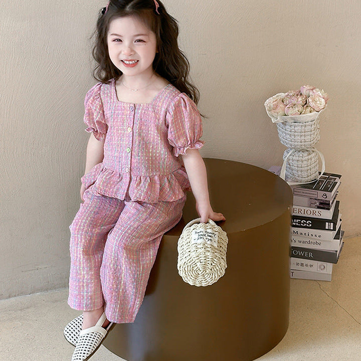 【90-140】マルチカラーチェックセットアップ