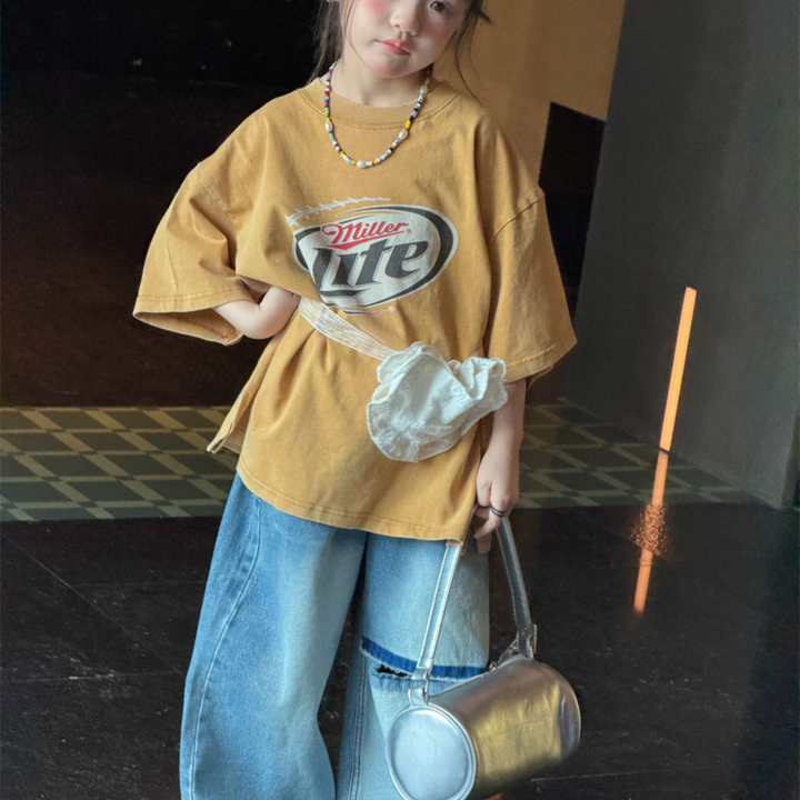 【90-150】オーバーサイズカジュアルTシャツ