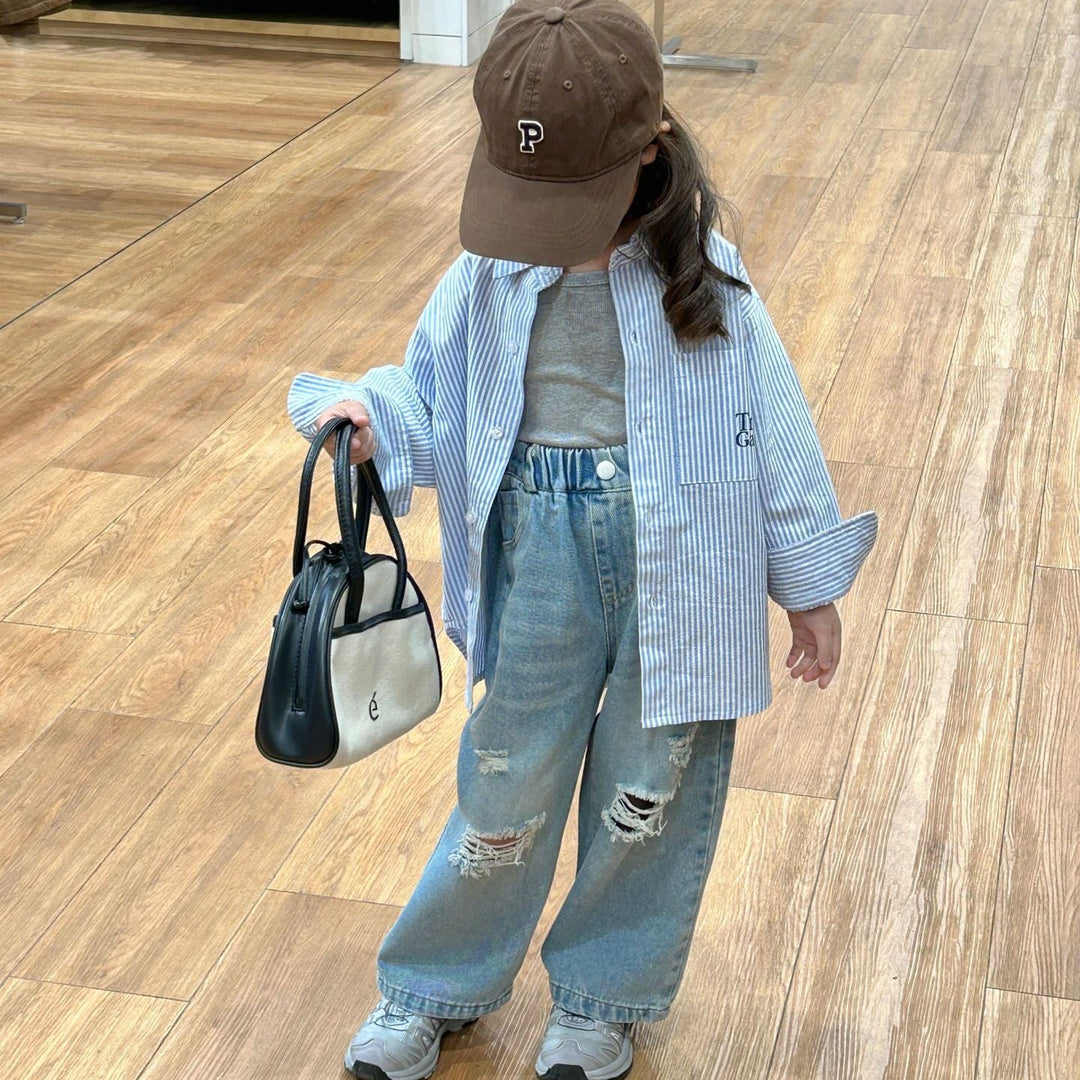 【90-140】ダメージジーンズ