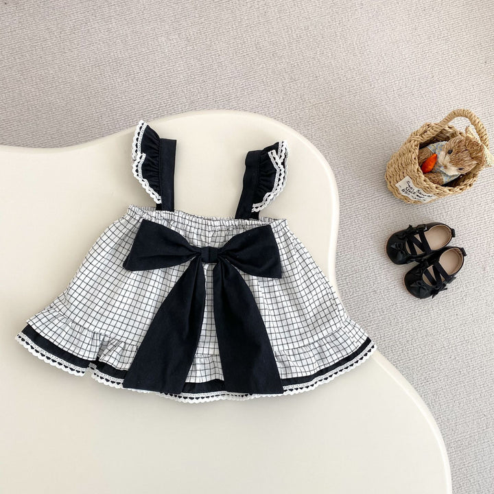 【73-110】ビッグリボンフレアトップス×フリルヘムブルマセット