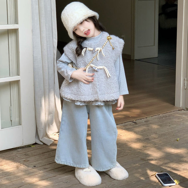 【90-140】ストレートワイドデニム