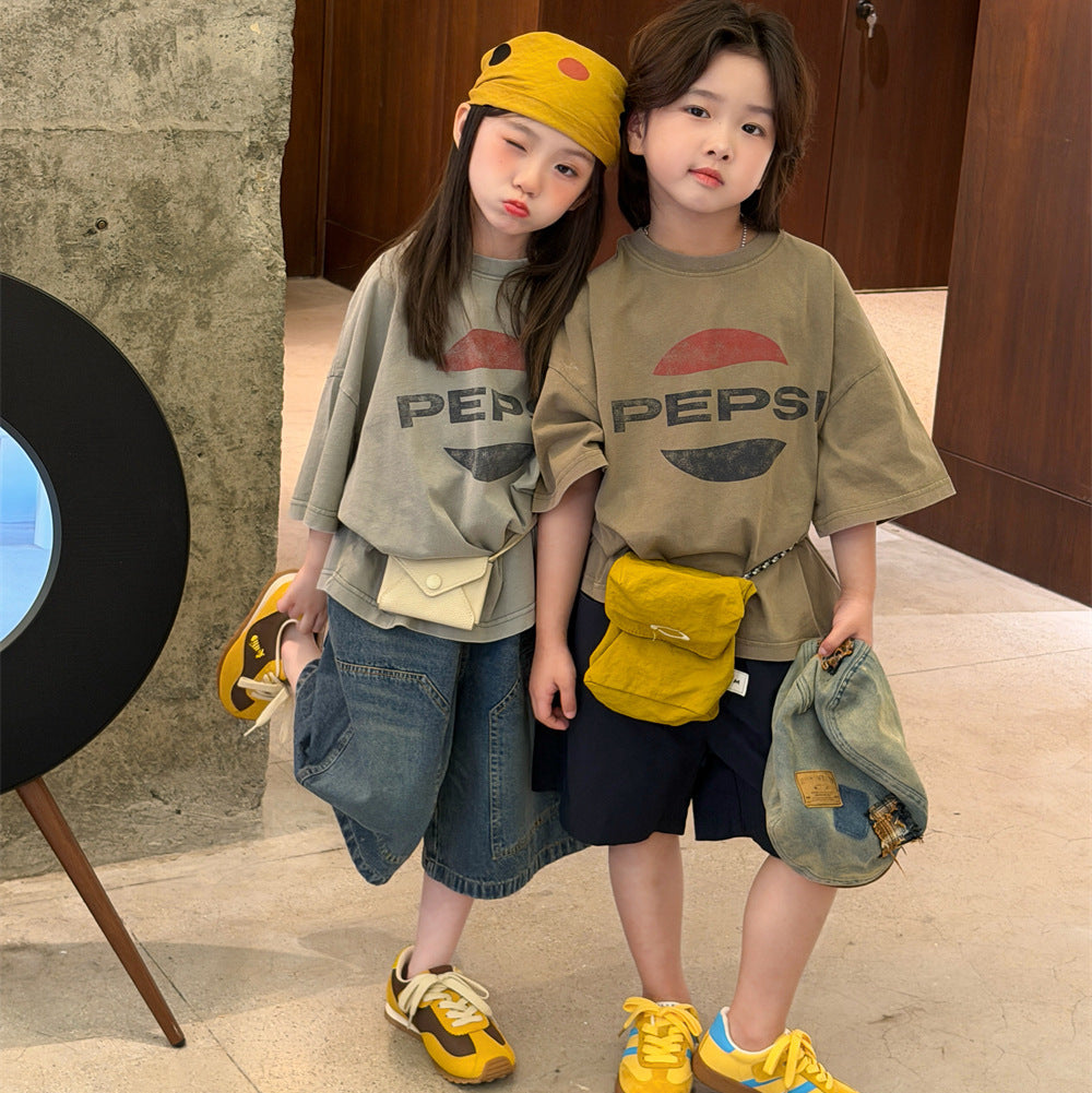 【90-150】フロントデザインTシャツ