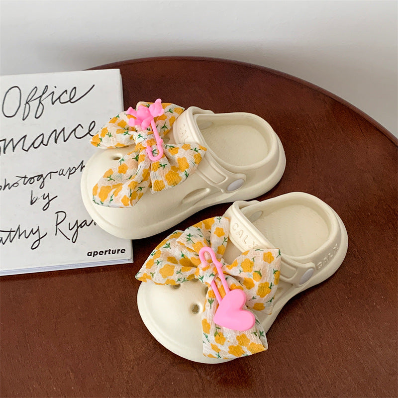 【16.5-20.5cm】フラワーリボンモチーフサンダル