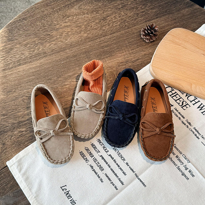 【13.0-21.5】リボンモチーフモカシンシューズ