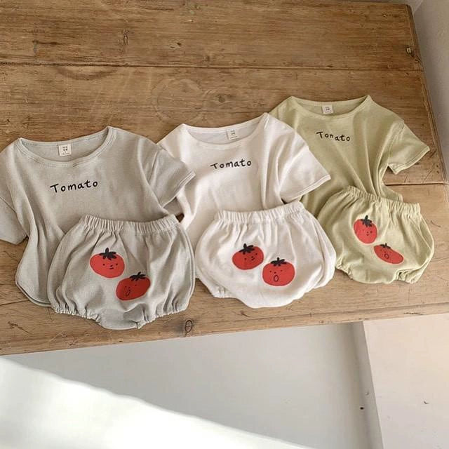 【73-100】トマトデザインTシャツ×ブルマセット