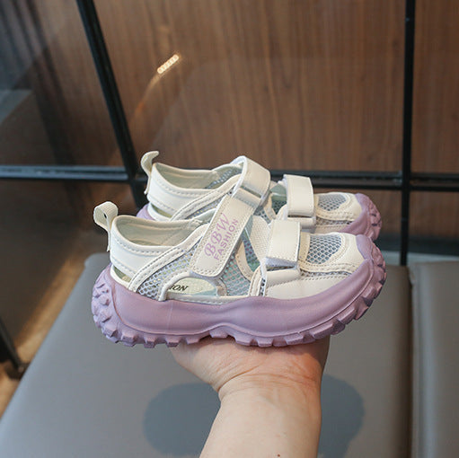 【16.0-21.5】ダブルベルトメッシュサンダル