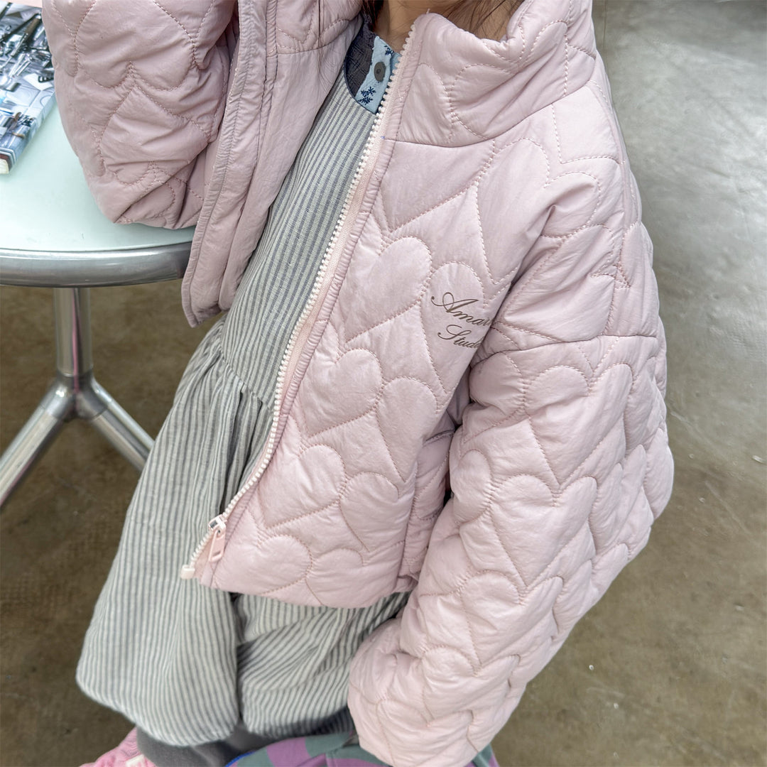 【80-130】ハートデザインキルティングジャケット