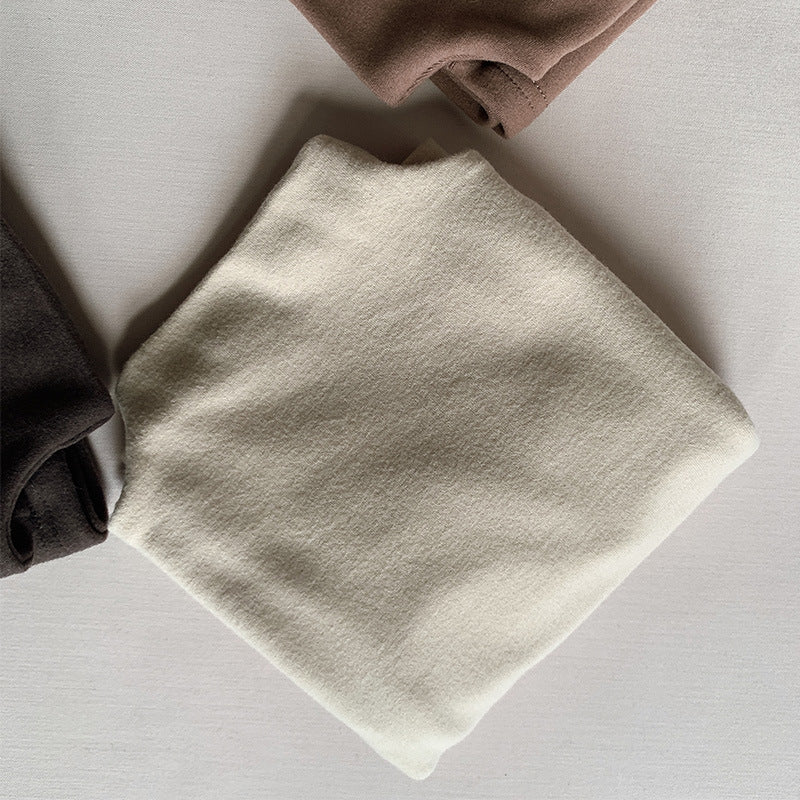 【80-130】モックネックシンプルトップス