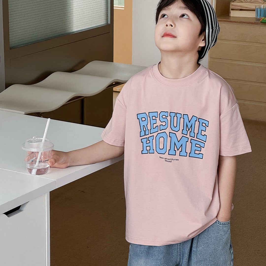 【90-150】ロゴデザインTシャツ