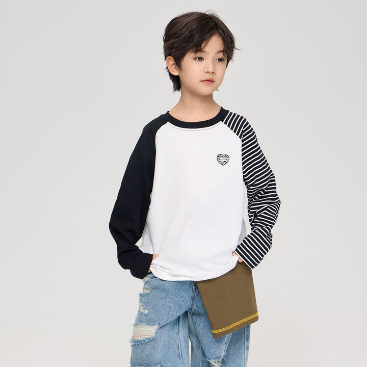 【100-150】アシンメトリーロングTシャツ