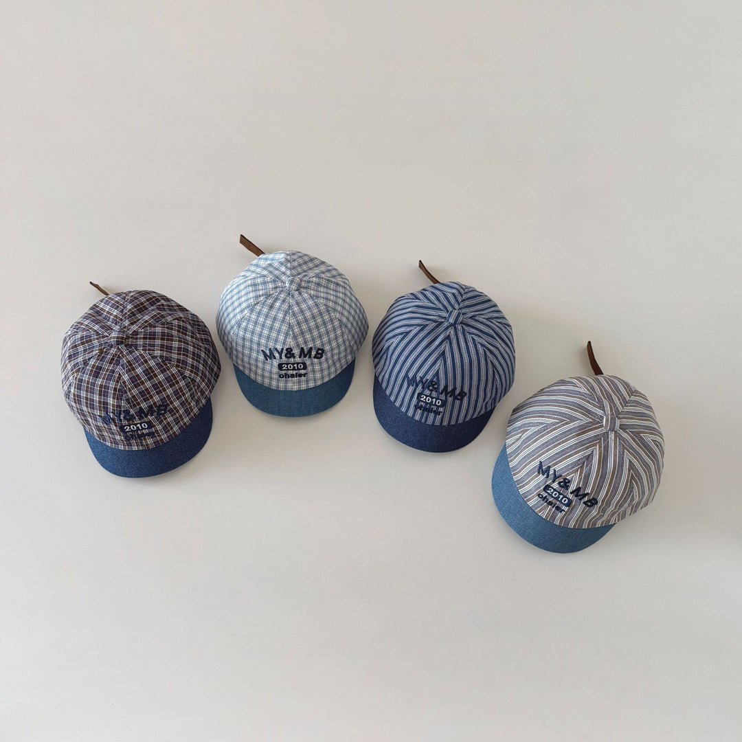 【46-49cm】ロゴデザイン総柄ベビーキャップ