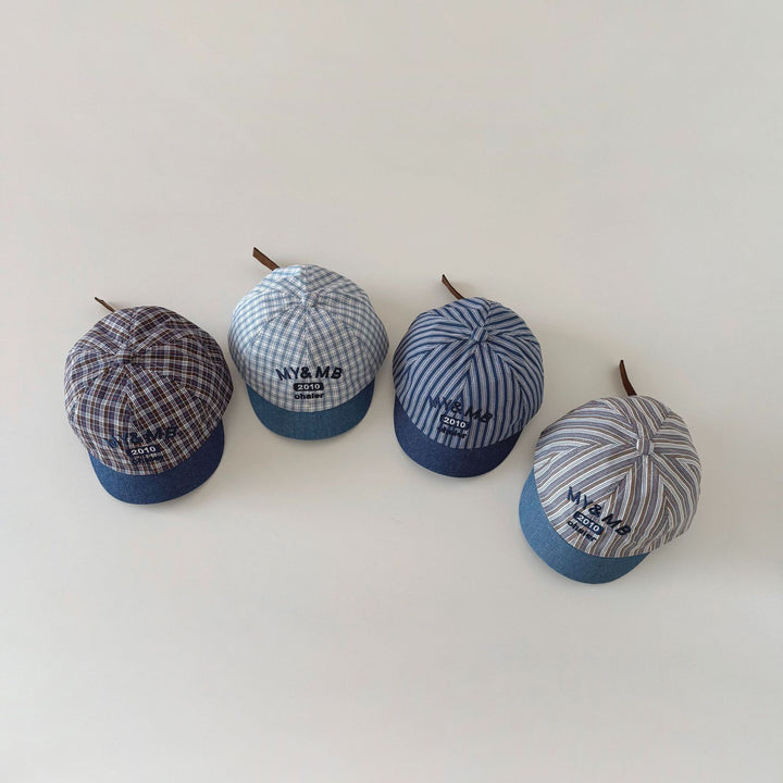 【46-49cm】ロゴデザイン総柄ベビーキャップ