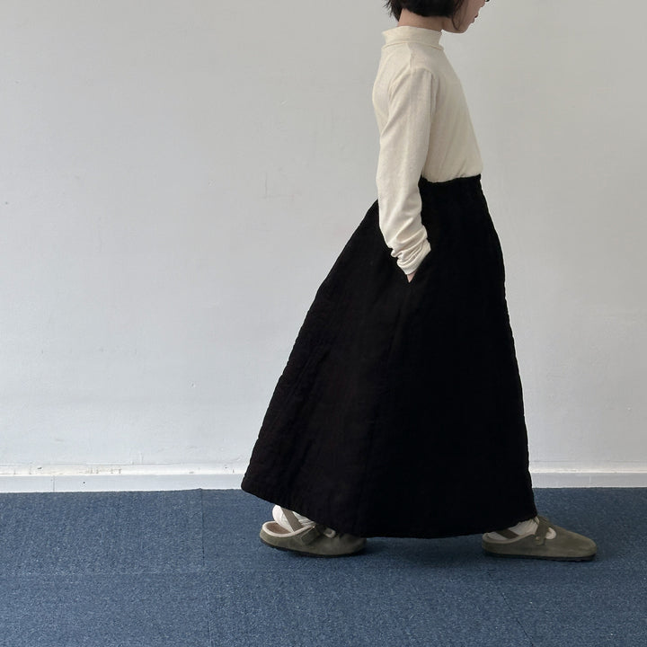 【90-150】キルティングロングスカート