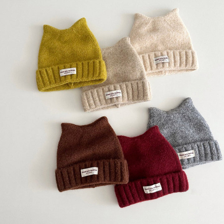 【48-52cm】ねこ耳あったかニット帽