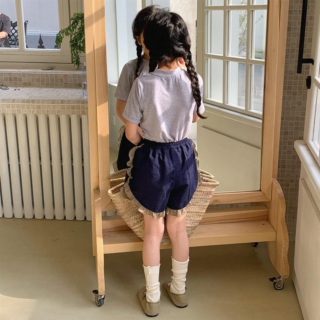 【80-130】フリルヘムキュートショートパンツ