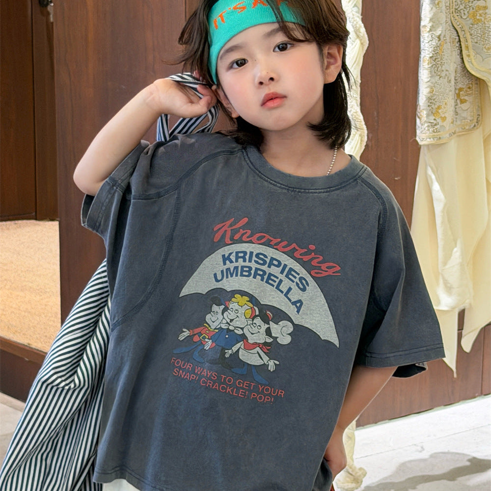 【90-150】イラストデザインTシャツ