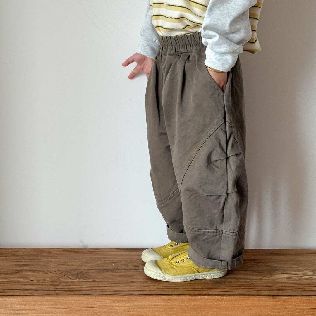 【80-150】シンプルバレルパンツ